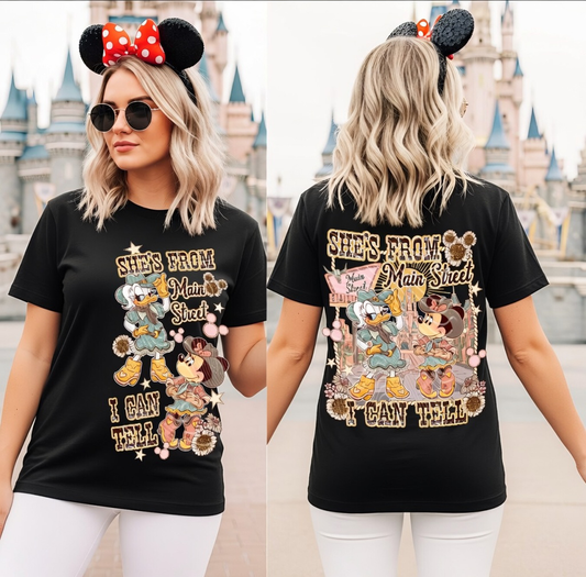 She’s from Main Street Shirt - COMFORT COLORS TEE - VACATION PARK DAY TSHIRT