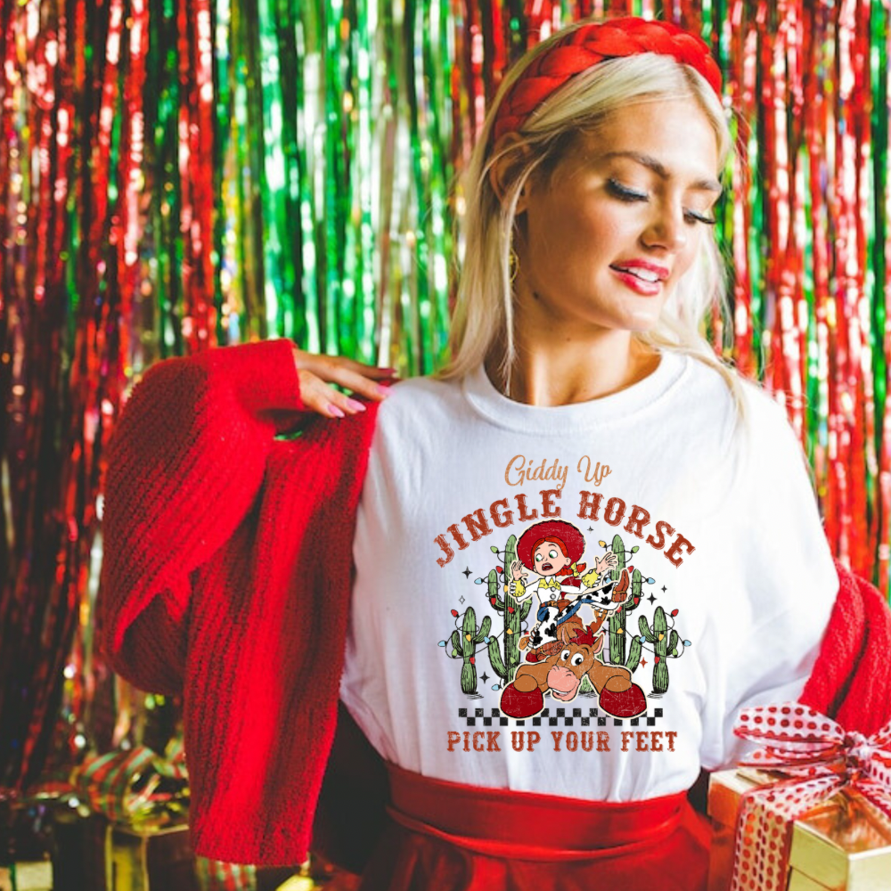 JESSIE COWGIRL Christmas Shirt | Family Matching Christmas Tee | Bella+Canvas T-Shirt | Toddler, Youth & Adult Sizes