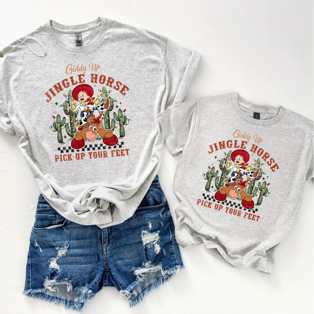 JESSIE COWGIRL Christmas Shirt | Family Matching Christmas Tee | Bella+Canvas T-Shirt | Toddler, Youth & Adult Sizes