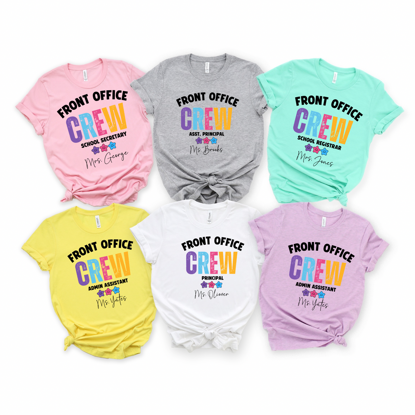 CUSTOM Front Office Crew Shirt for School Staff | Attendance Clerk & Registrar Tee | School Office Team Gift