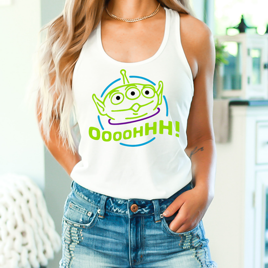 TOY ALIEN Tank Top | Magical Park Day Racerback Tank for Women | Lightweight Next Level Tank