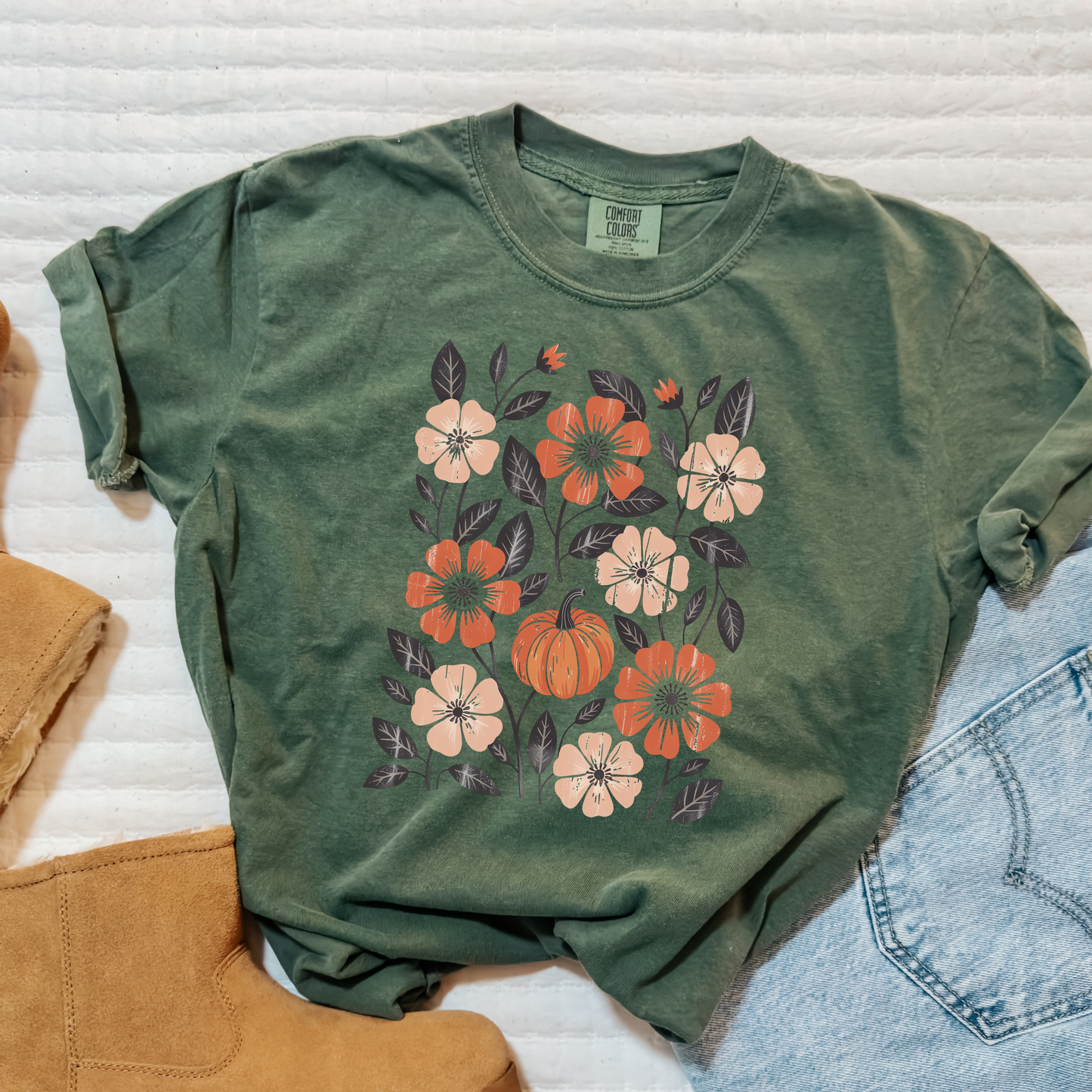 Pumpkin Patch Shirt for Women | Boho Fall Comfort Colors Graphic Tee