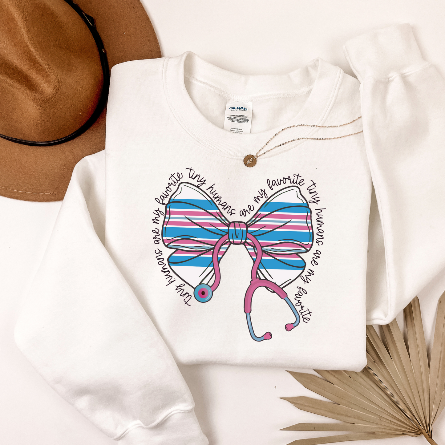 Labor and Delivery Nurse Hospital Bow Sweatshirt