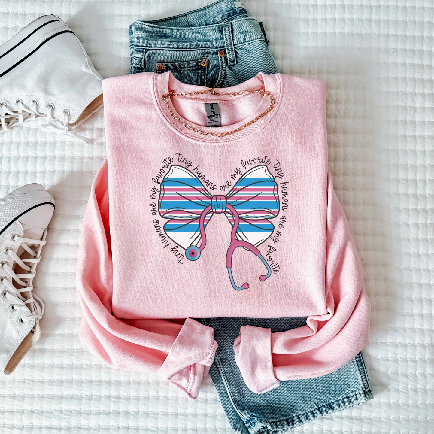 Labor and Delivery Nurse Hospital Bow Sweatshirt