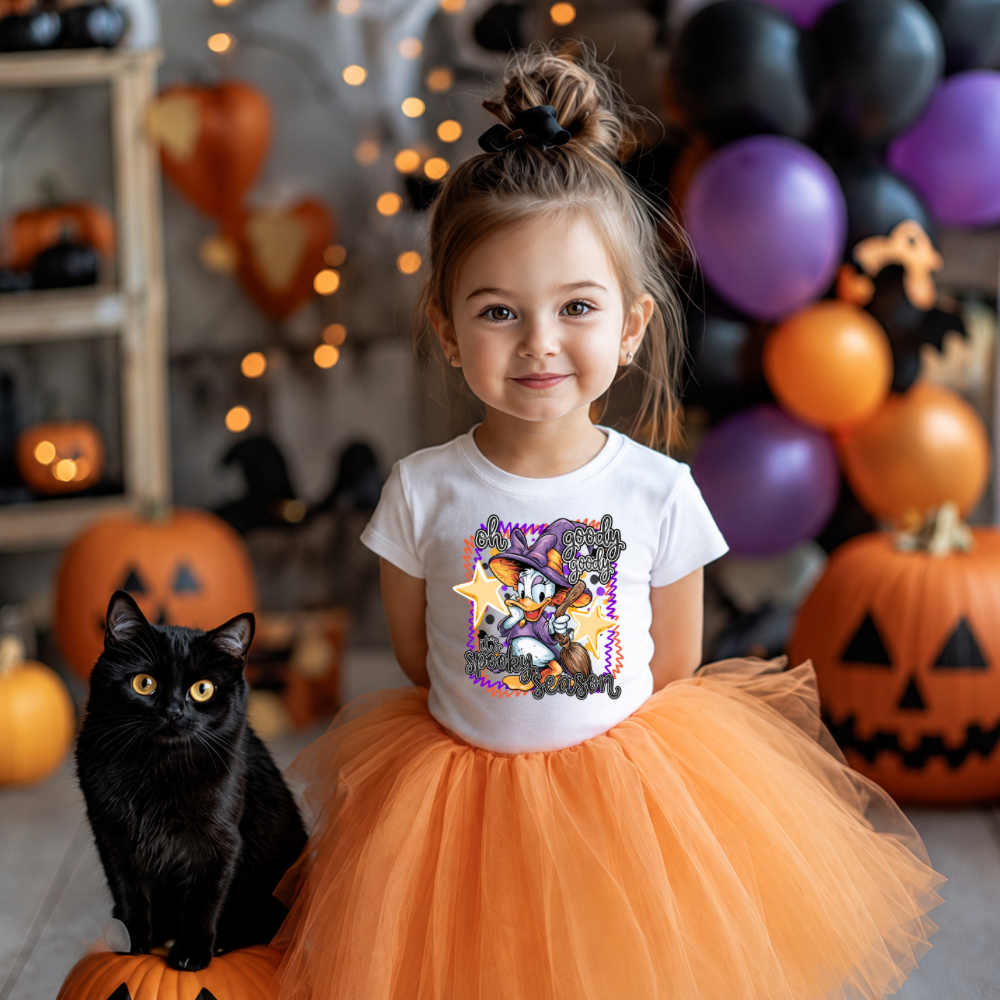 SPOOKY SEASON DAISY HALLOWEEN Magical Theme Park Halloween Kids Shirt | Toddler & Youth Sizes