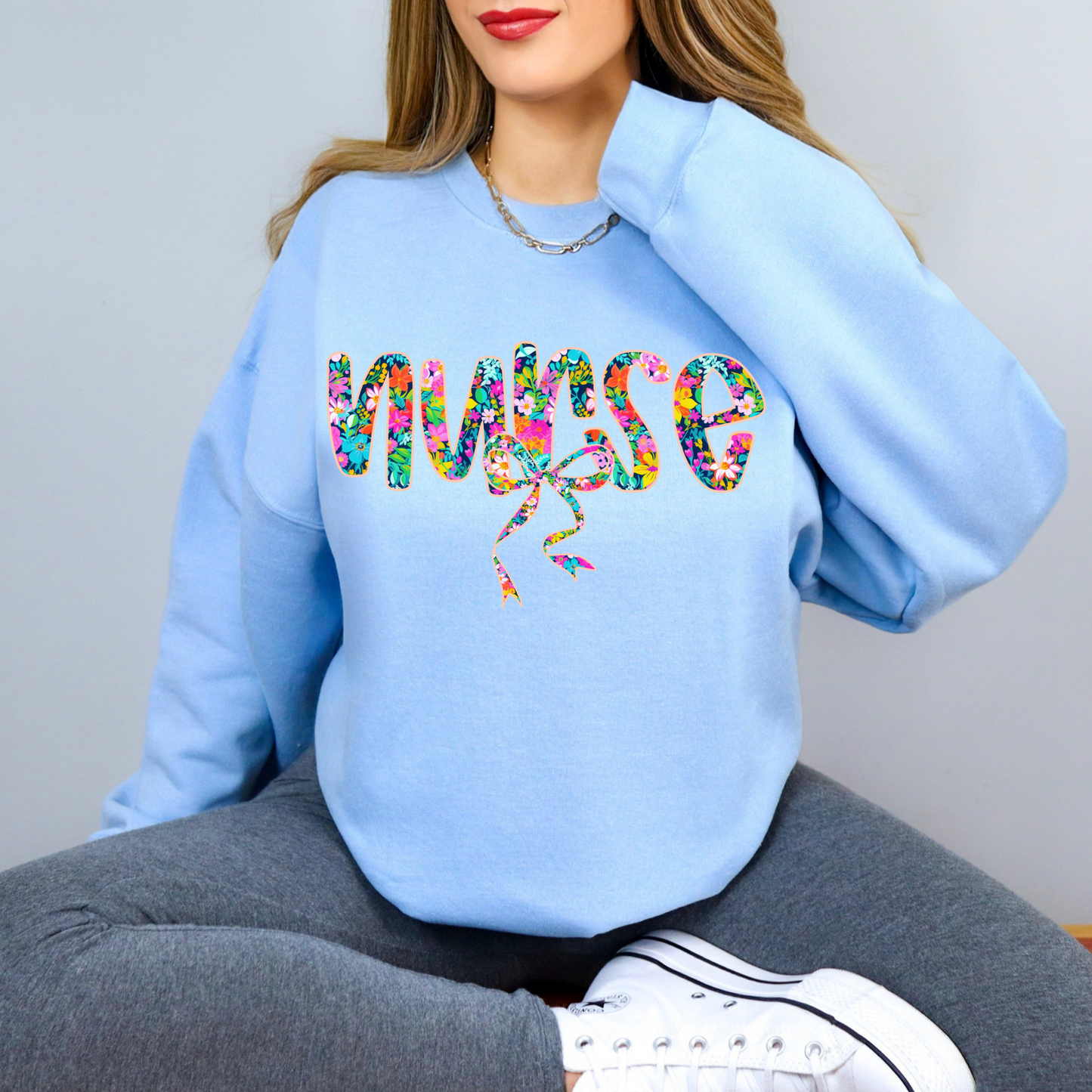 Nurse Floral Sweatshirt
