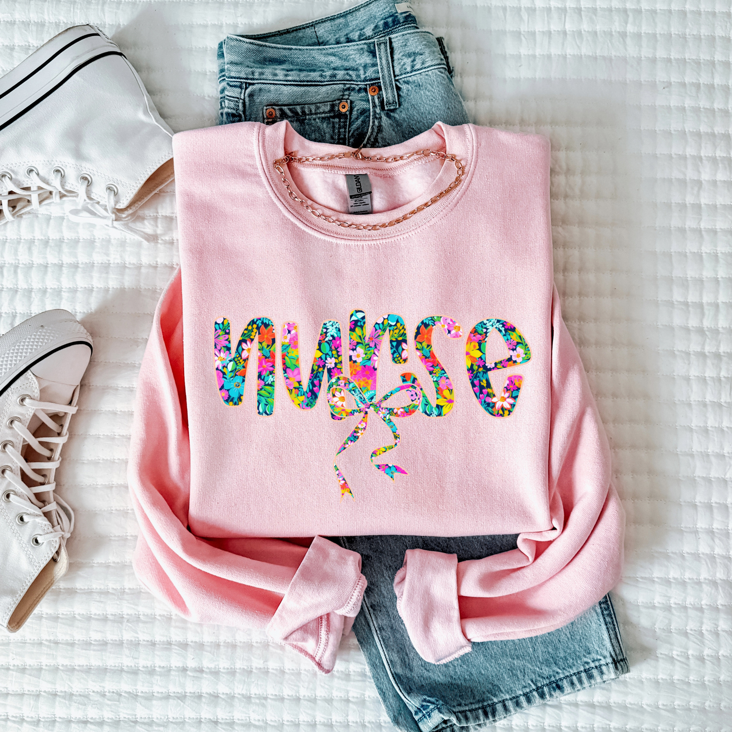 Nurse Floral Sweatshirt