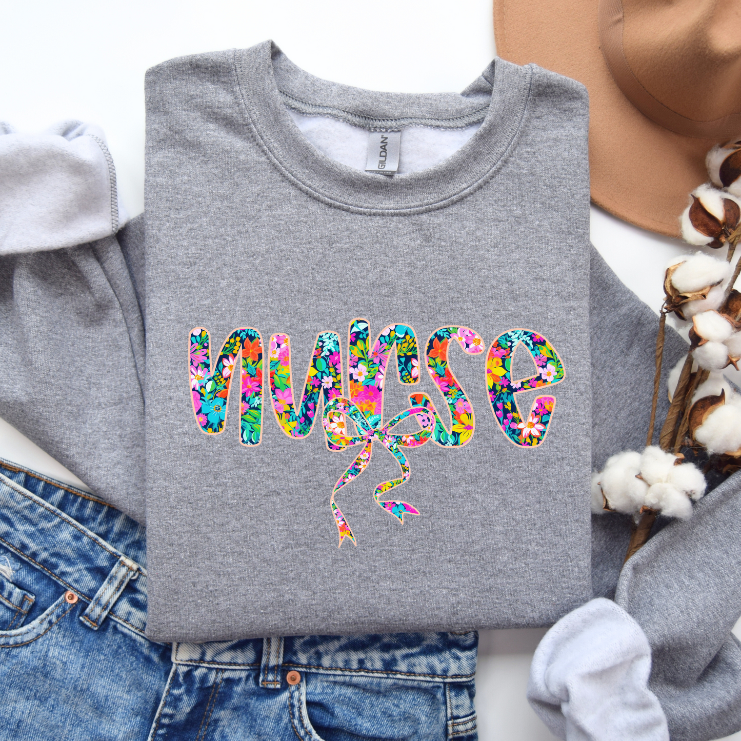 Nurse Floral Sweatshirt
