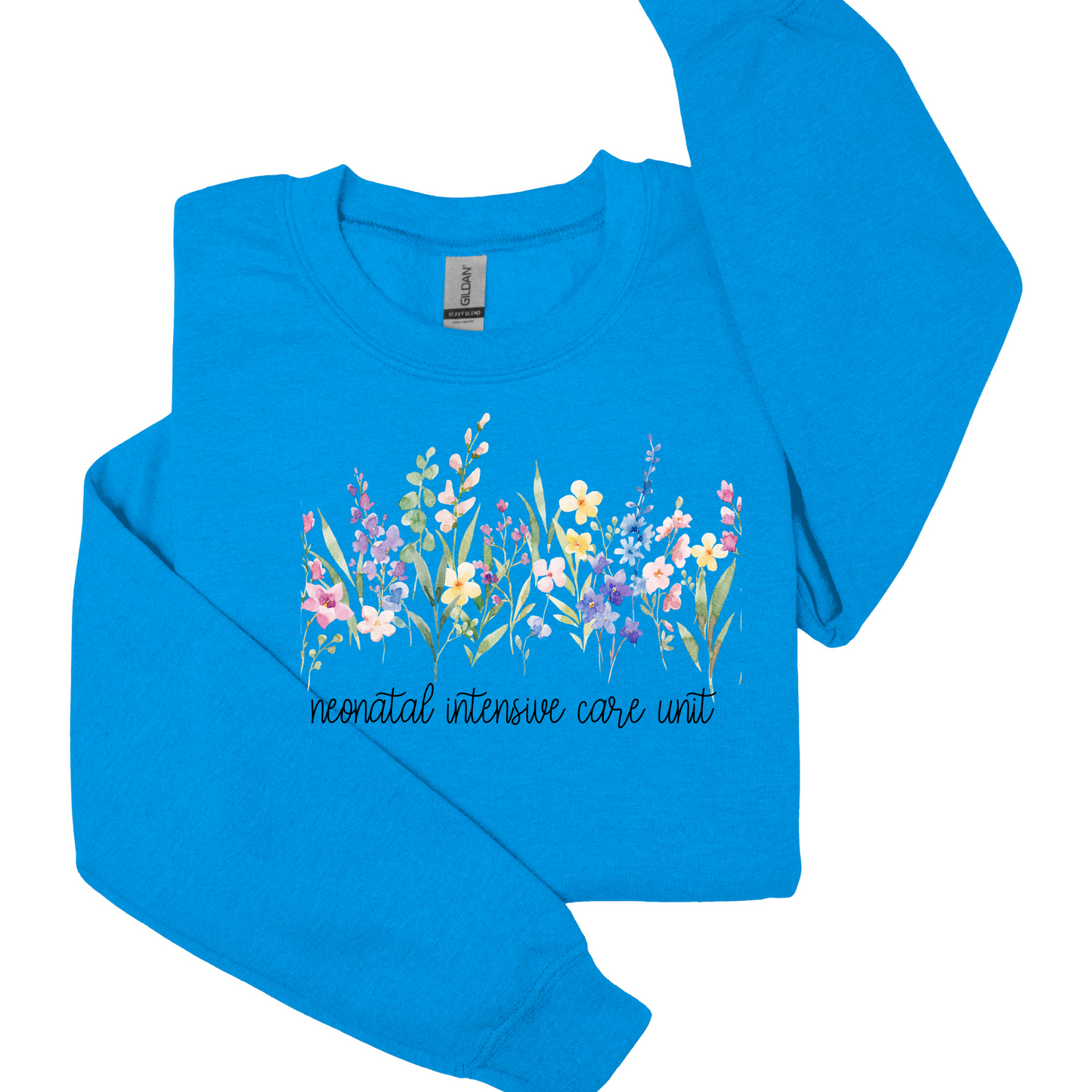 Wildflower NICU nurse crewneck sweatshirt
