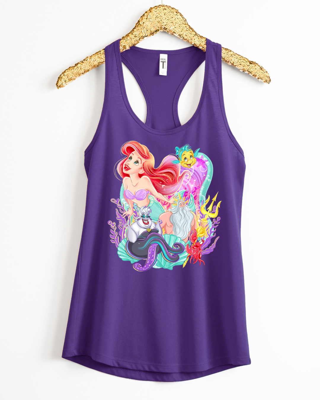 MERMAID Racerback Tank for Women – Lightweight Vacation Graphic Tank