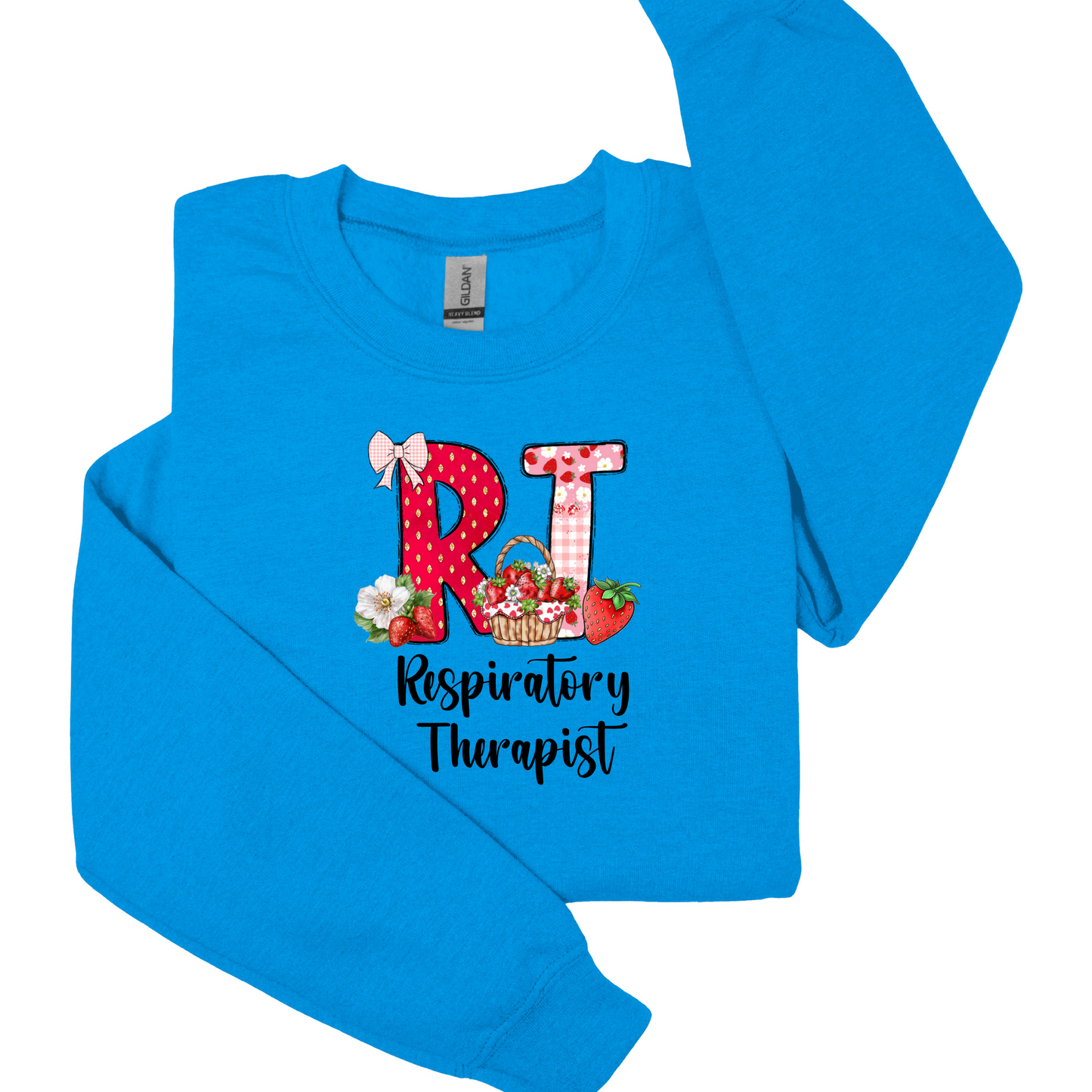 Strawberry Respiratory Therapist Crewneck Sweatshirt
