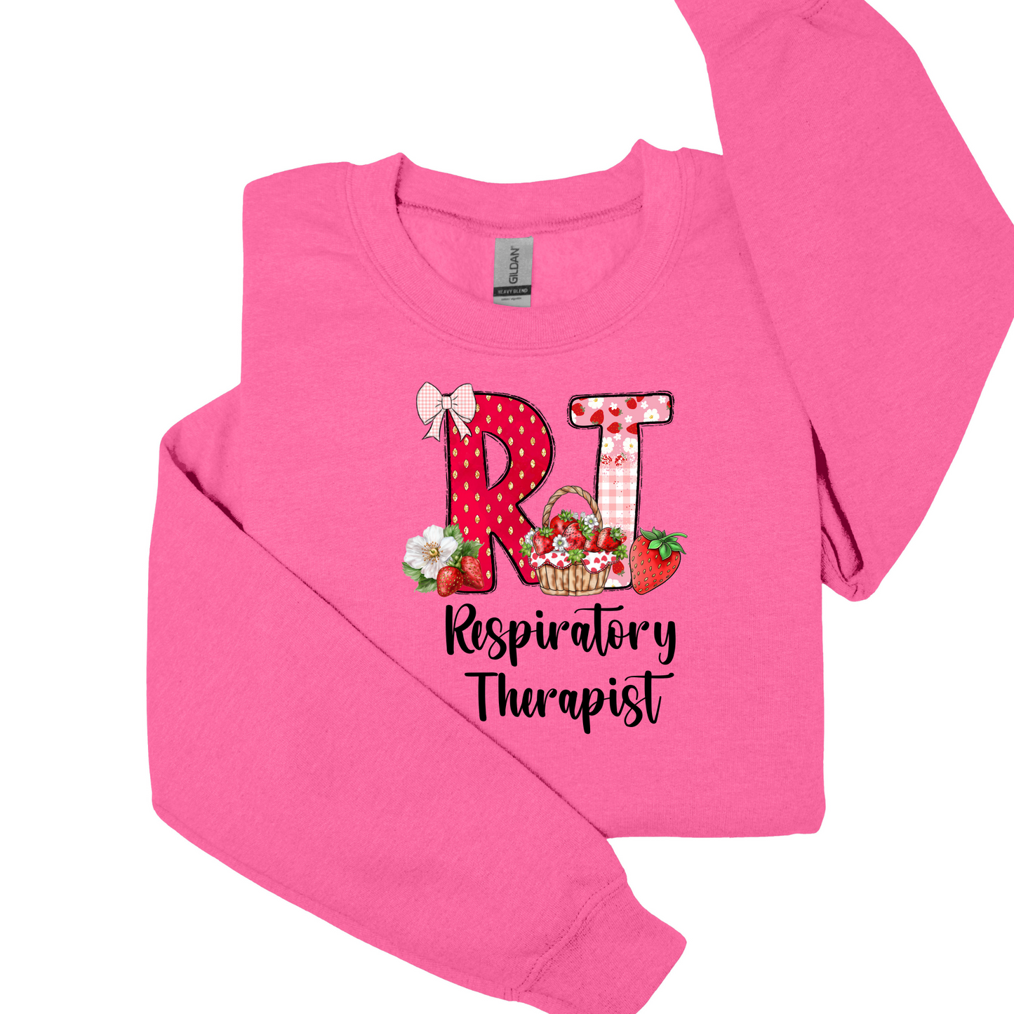 Strawberry Respiratory Therapist Crewneck Sweatshirt