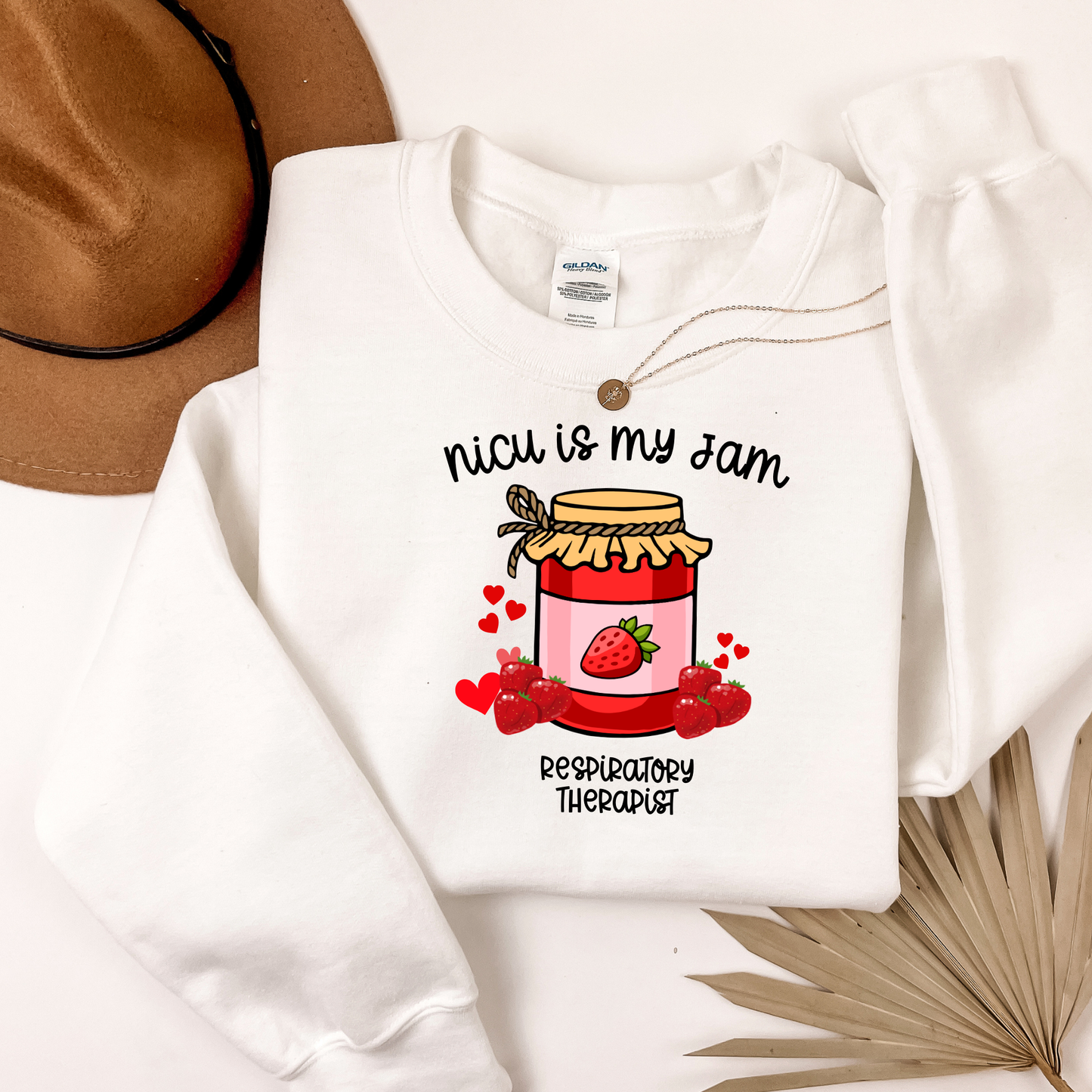 NICU is my Jam Neonatal Respiratory Therapist Crewneck Sweatshirt