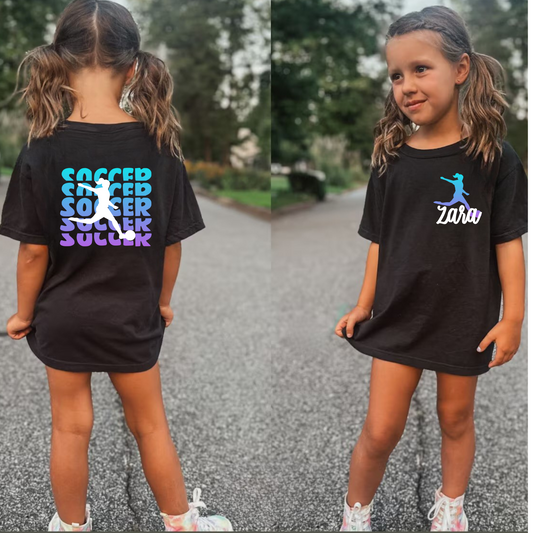 Custom Soccer Girls Shirt Comfort Colors