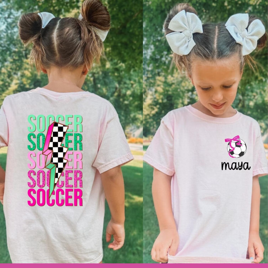 Custom Soccer Girls Shirt Comfort Colors