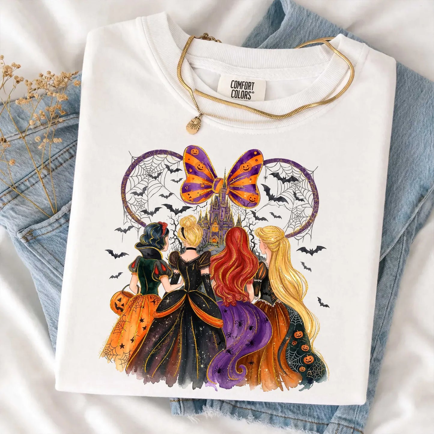 PRINCESSES CASTLE Halloween Shirt | Magical Theme Park Shirt & Tank | Adult Comfort Colors Tee