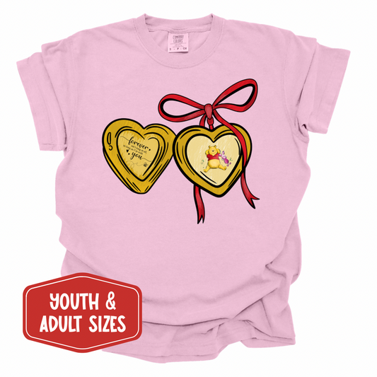 Pooh Locket Valentine’s Day Shirt - Youth & Adult Sizes
