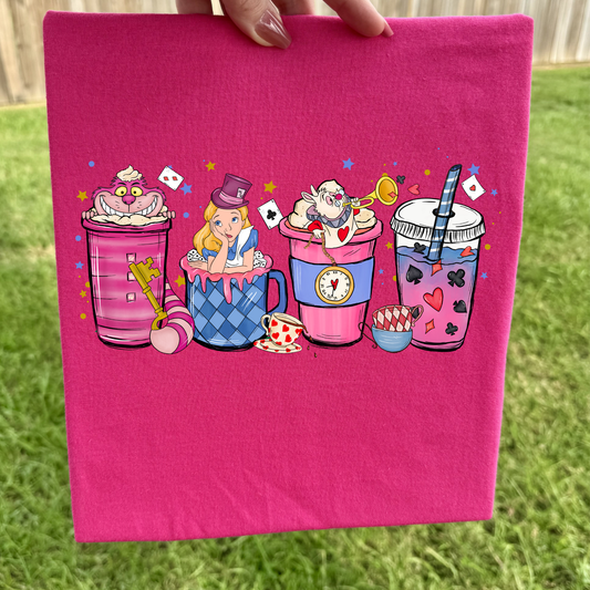 ALICE COFFEE DRINKS SHIRT - PINK WEDNESDAY EXCLUSIVE