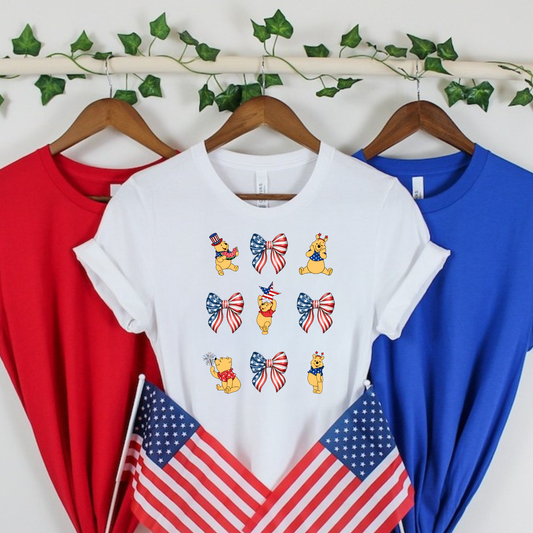 Patriotic Pooh Shirt - Bella Canvas