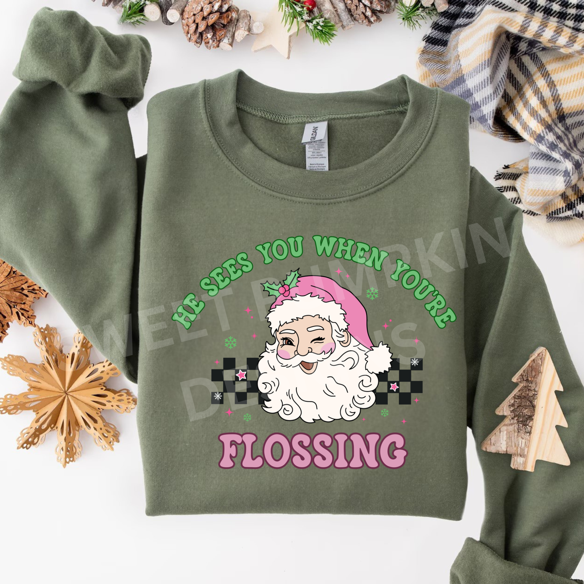 Dental Christmas Sweatshirt on Gildan 18000 Crewneck