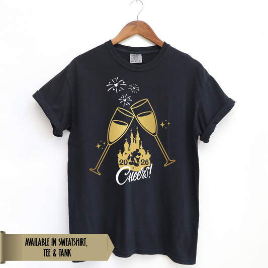 MAGICAL NYE CHEERS - Comfort Colors Tee, Racerback Tank, or Cozy Crewneck