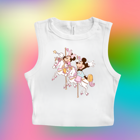 Mouse Carousel Crop Tank