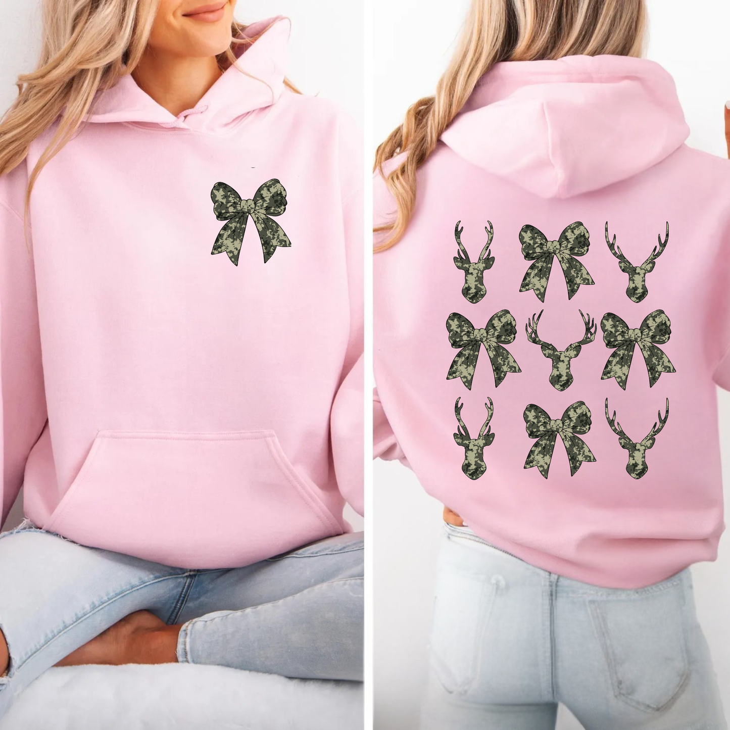 PREPPY CAMO BOW HOODIE