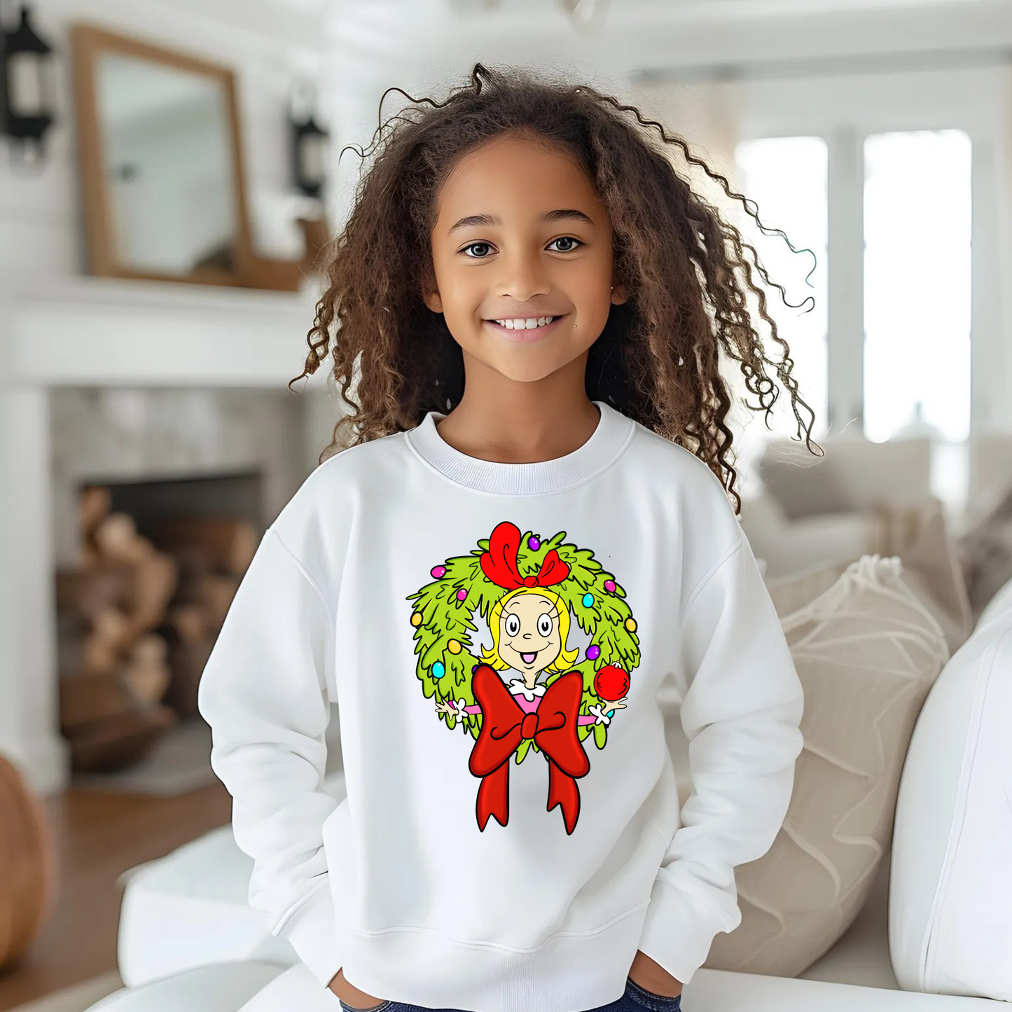 GIRLS CHRISTMAS CINDY SWEATSHIRT | Cozy Holiday Crewneck