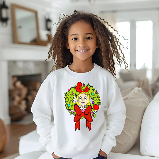 GIRLS CHRISTMAS CINDY SWEATSHIRT | Cozy Holiday Crewneck