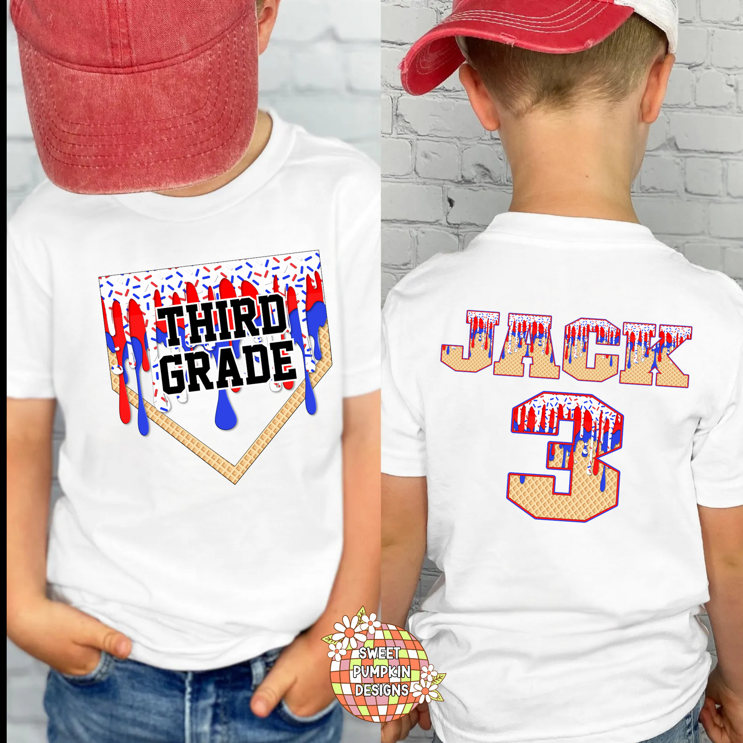 Ice Cream Drip Back to School Shirt for Kids - Cotton Shirt