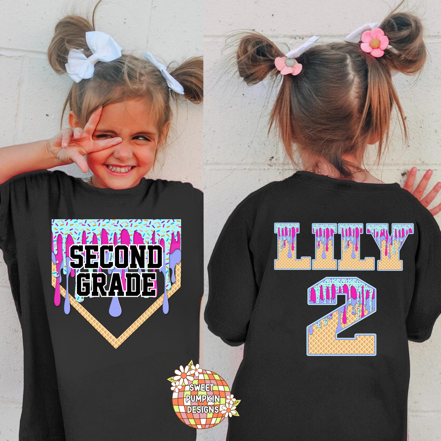 Ice Cream Drip Back to School Shirt for Kids - Cotton Shirt