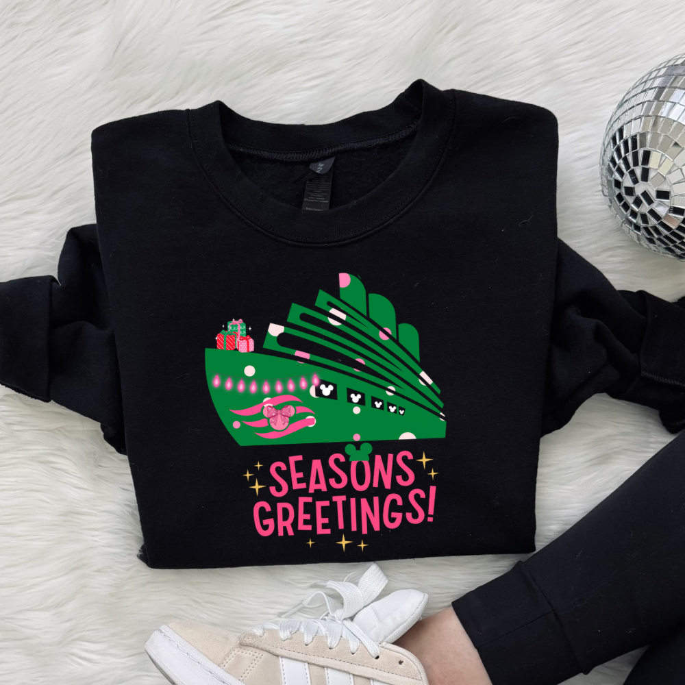 Magical Pink Christmas Cruise Crewneck Sweatshirt | Adult & Youth Sizes