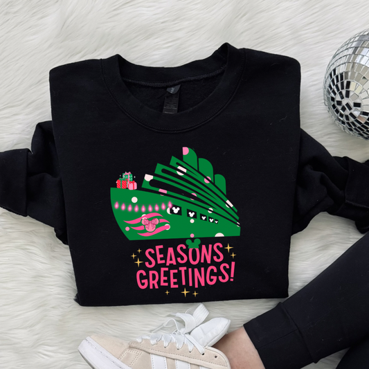 Magical Pink Christmas Cruise Crewneck Sweatshirt | Adult & Youth Sizes