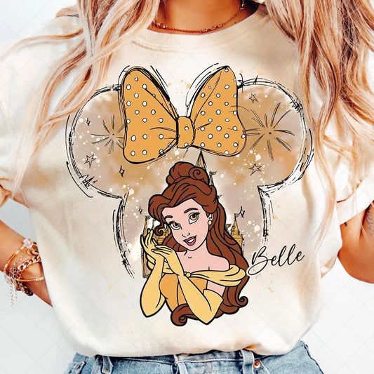 Princess Belle Comfort Colors T-Shirt for Women | Princess Inspired Park Day Shirt | Magical Vacation Gift