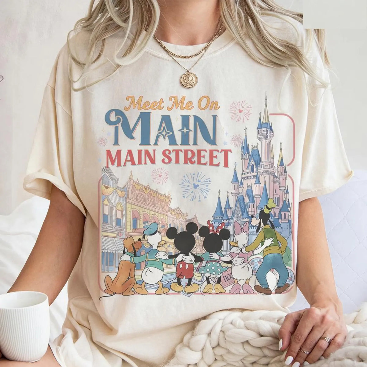 Meet Me on Main Street Comfort Colors T-Shirt for Women | Park Day Shirt | Magical Vacation Gift