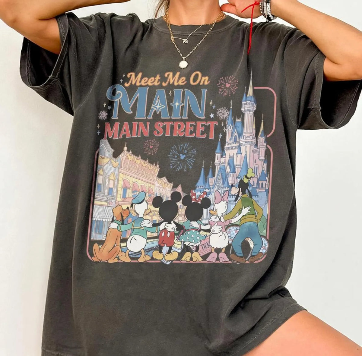 Meet Me on Main Street Comfort Colors T-Shirt for Women | Park Day Shirt | Magical Vacation Gift