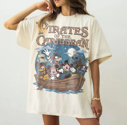 Pirates Mickey Comfort Colors T-Shirt for Women | Park Day Shirt | Magical Vacation Gift