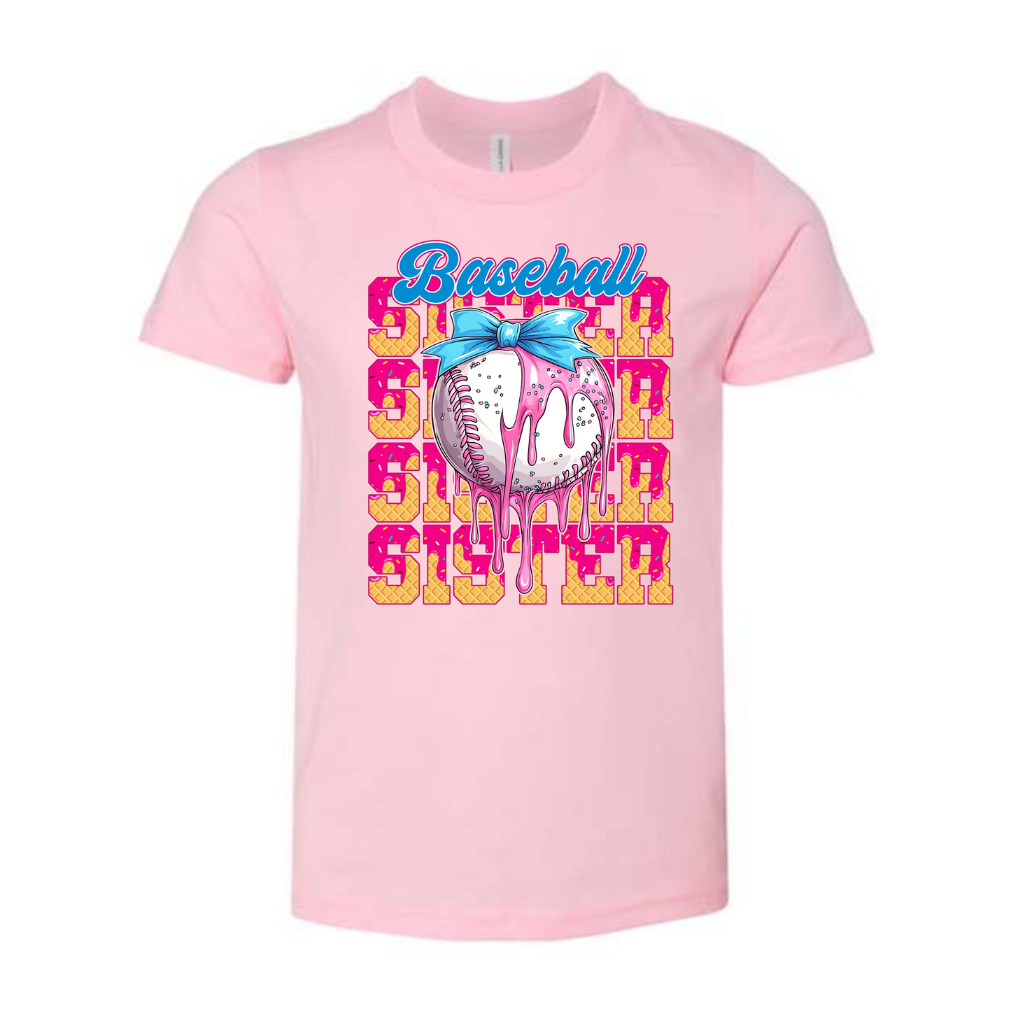 Baseball Sister Drip Shirt for Kids