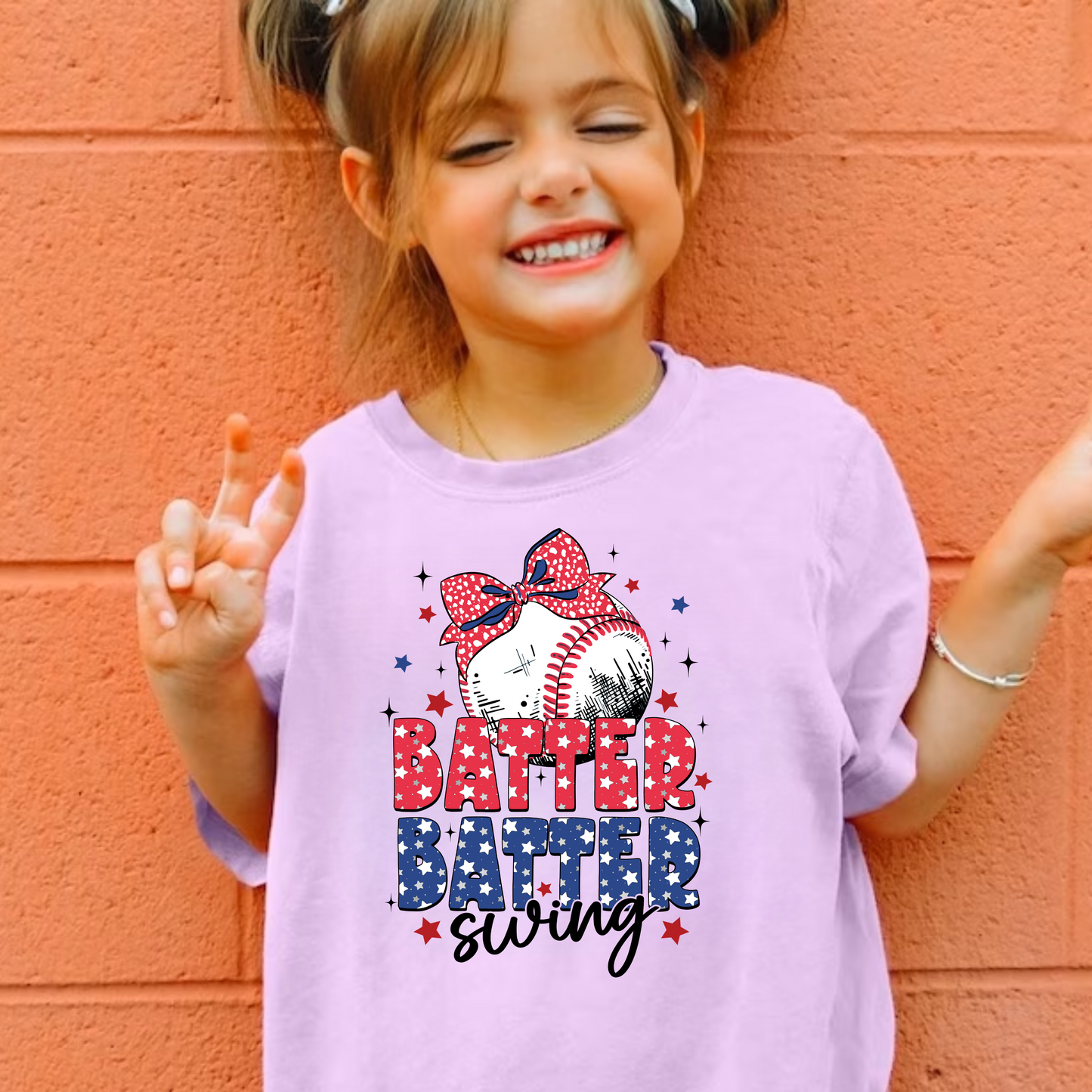 Batter Batter swing Baseball Sister Shirt for Kids