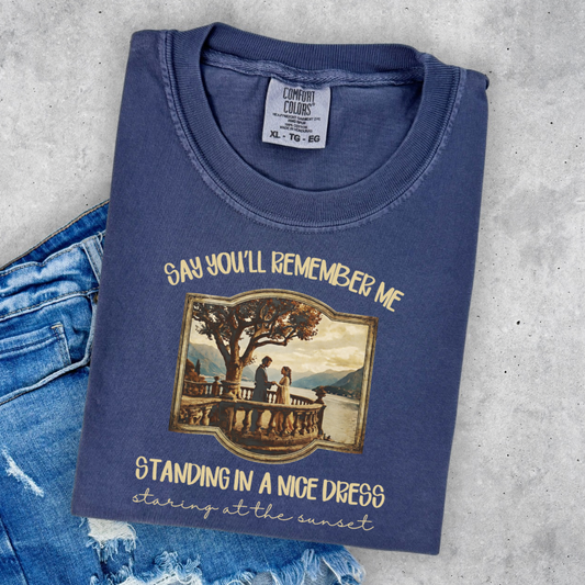 Staring at the Sunset | Galaxy Fan | Cozy Park Day Shirt