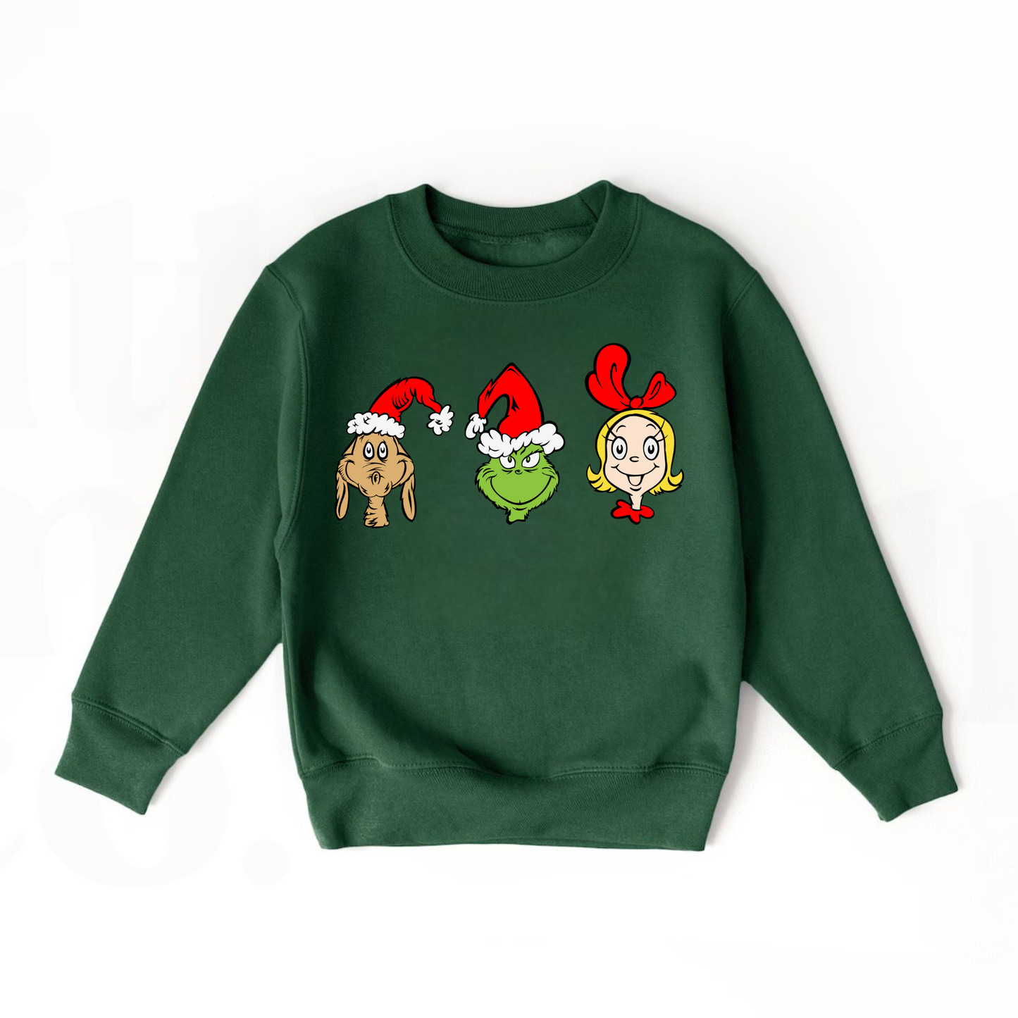 GIRLS CHRISTMAS GR1NCH SWEATSHIRT | Cozy Holiday Crewneck