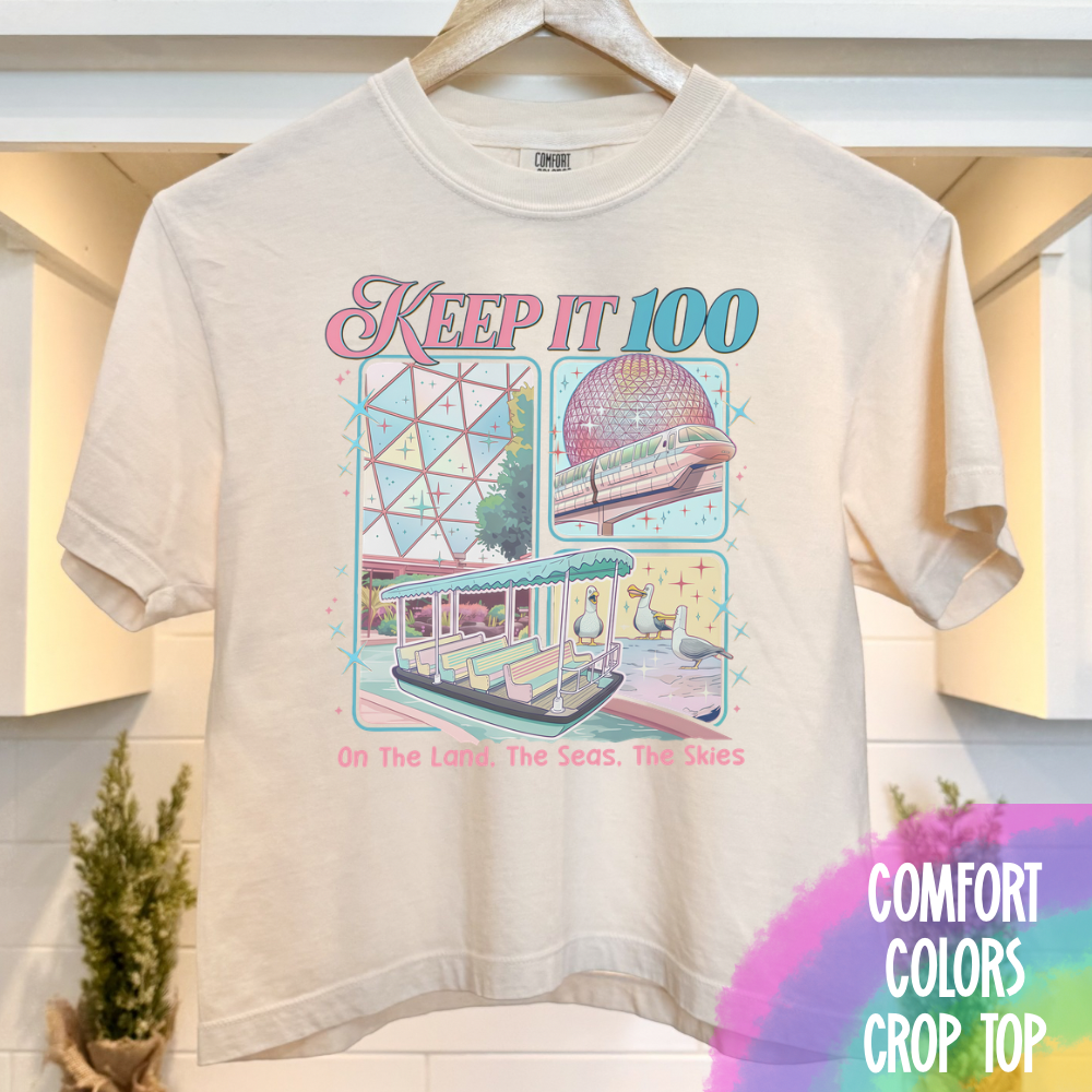 KEEP IT 100 - COMFORT COLORS BOXY CROP TOP