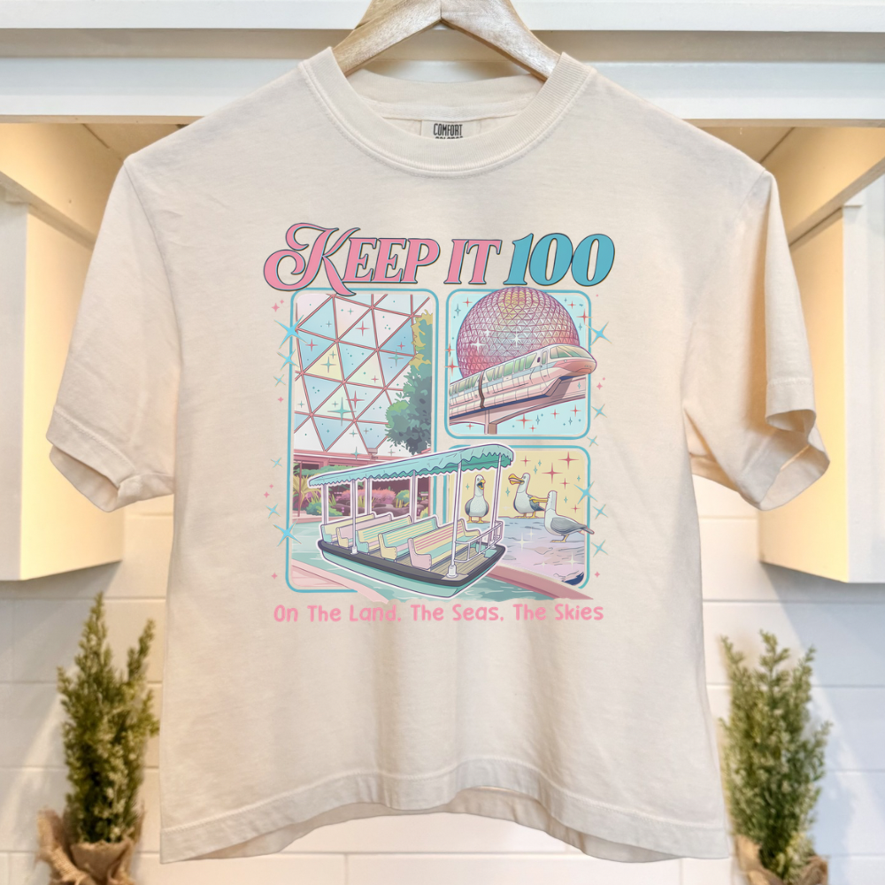 KEEP IT 100 - COMFORT COLORS BOXY CROP TOP
