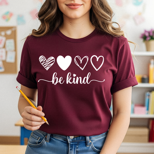 be kind heart teacher shirt for kindness week and valentines day school staff tee