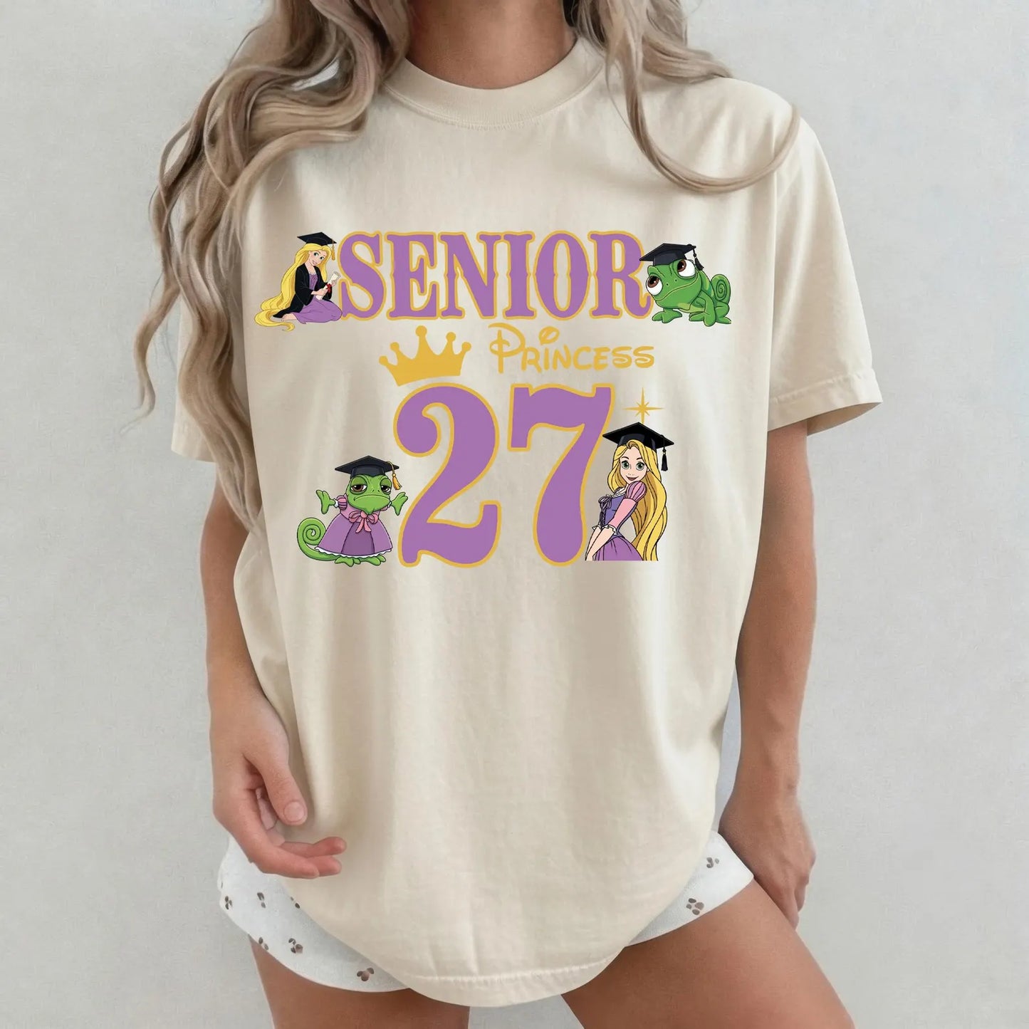 Senior 2027 Princess Rapunzel Shirt - Comfort Colors