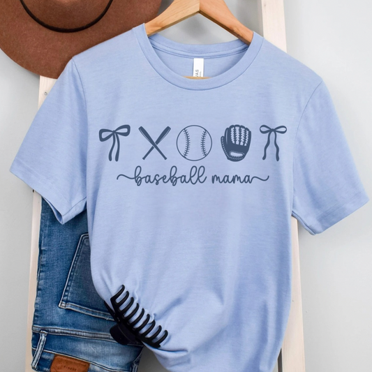 Baseball Mama Shirt for Women | Cute Baseball Mom Tee | Game Day Baseball Outfit | Baseball Mom Gift