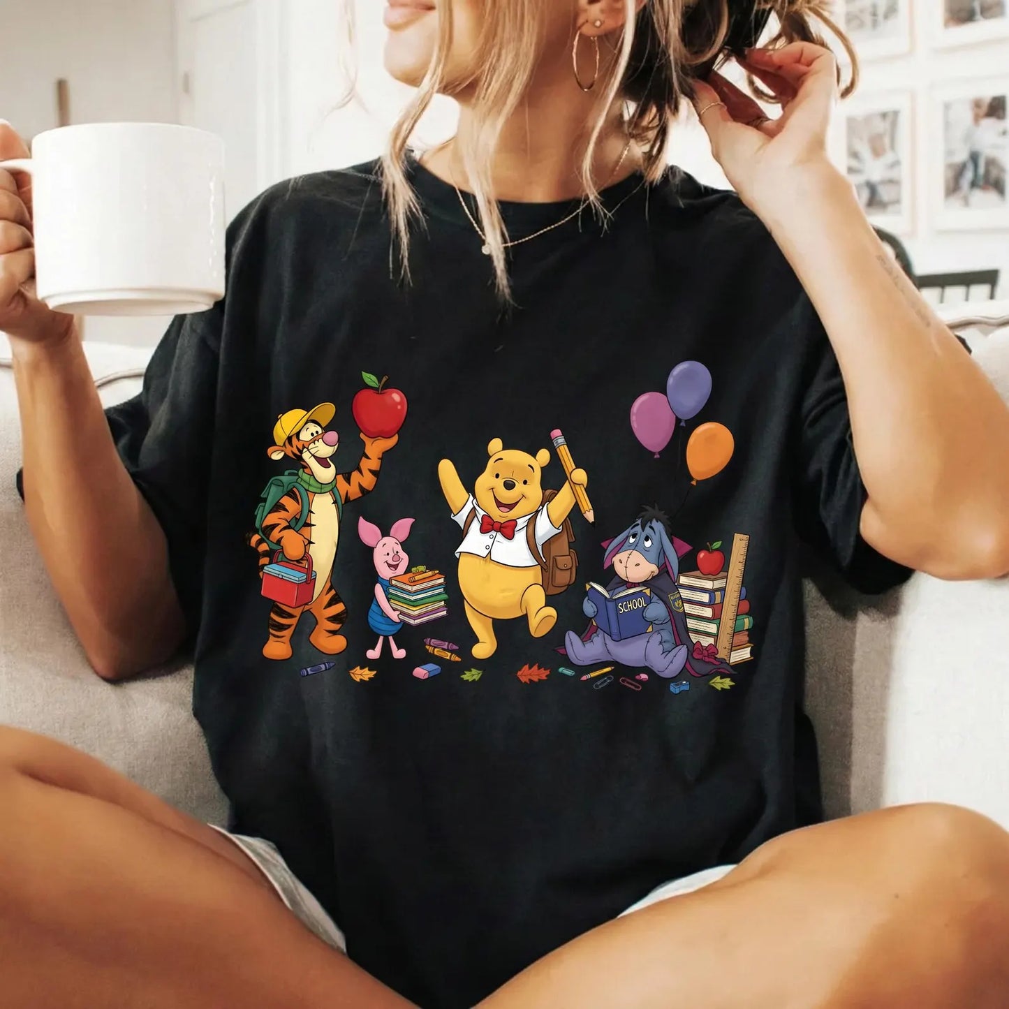 POOH SCHOOL SHIRT FOR TEACHER  – Magical Theme Park Inspired Comfort Colors Tee