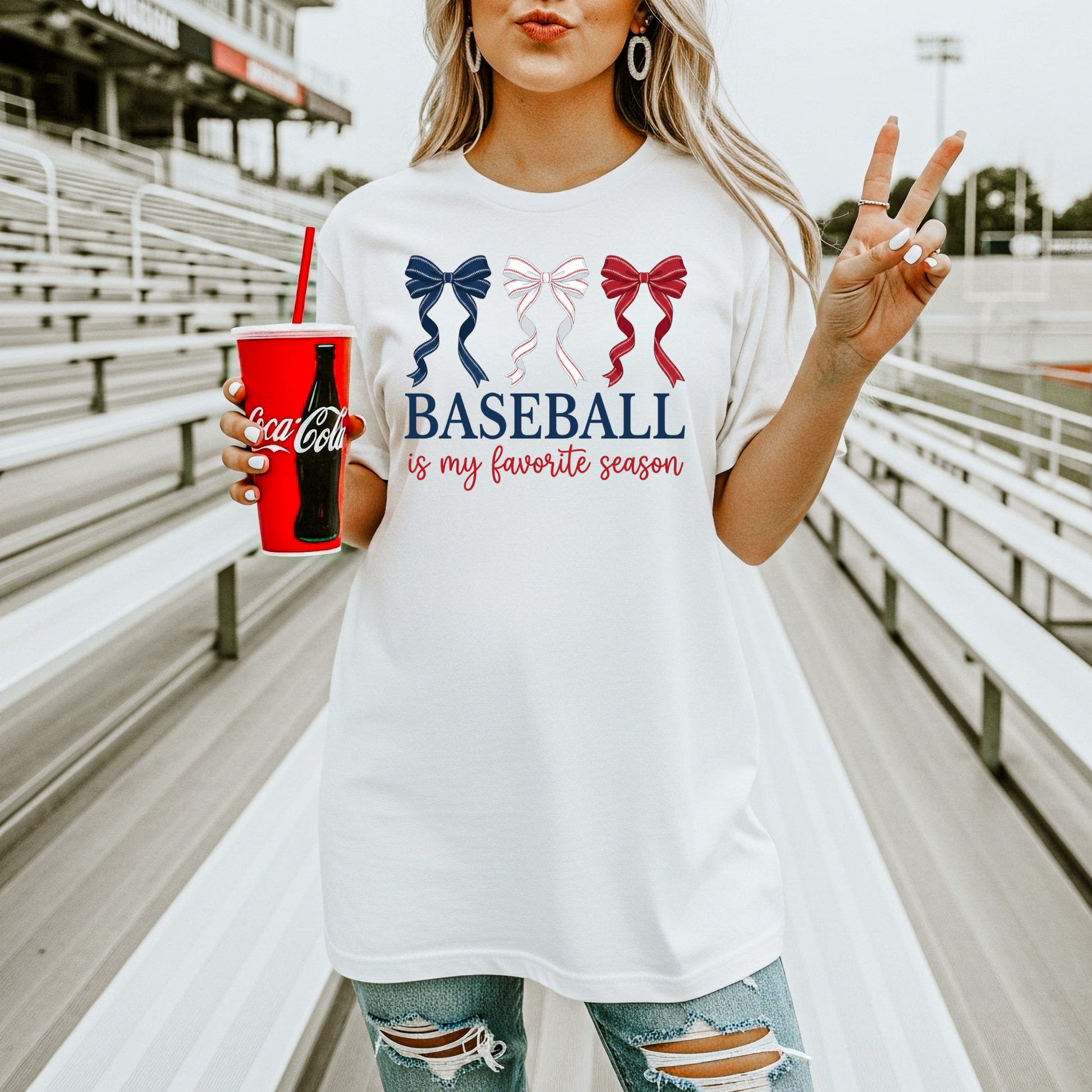 cute baseball mom shirt that says baseball is my favorite season game day tee for women