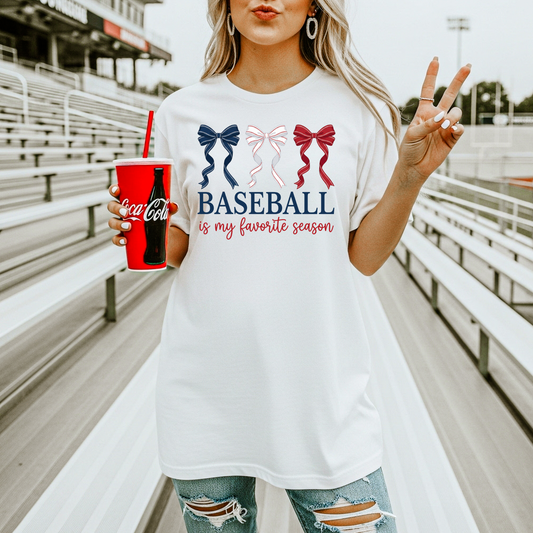 cute baseball mom shirt that says baseball is my favorite season game day tee for women