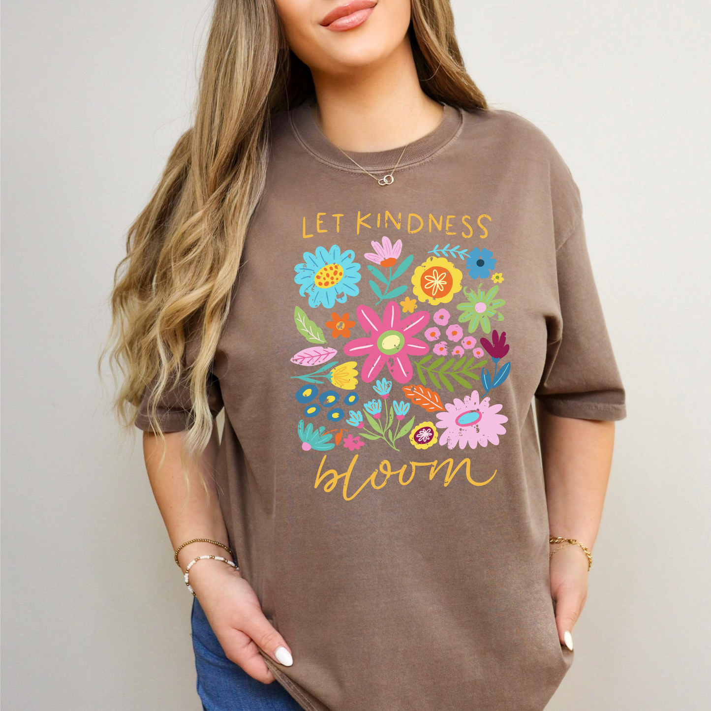Let Kindness Bloom Teacher Shirt Comfort Colors